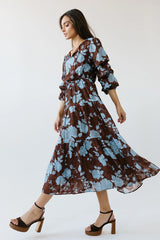 Cache Floral Midi Dress