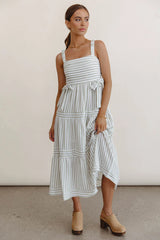 Caroline Striped Midi Dress