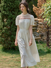 Sabrina Ruffle Neck 100% Cotton Dress