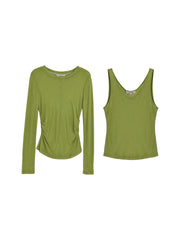 Teagan Round Neck Lyocell Wool Top