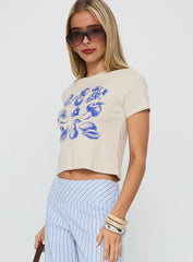 Veggie Patch Graphic Top Grey