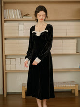 Valentina Square Collar Rose Dress