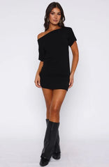 My Own Hero Mini Dress Black