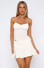Sweet Crime Mini Skirt Off White