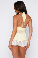 Whole Lotta Love Halter Top Lemon