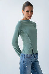 Ariya Asymmetrical Top in Green