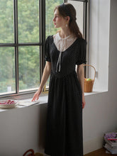 Dahlia Doll Neck Puff Sleeve Polka Dot Dress