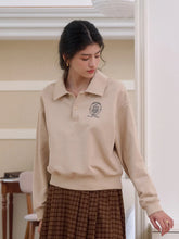 Daleyza Polo Collar 100% Cotton Sweatshirt