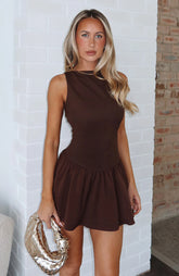 Good Girl Mini Dress Chocolate