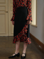 Ximena Floral Fishtail Skirt