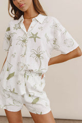 Sandy Linen Button Up