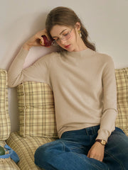 Kamari Mock Neck 100% Wool Slim Fit Knit Sweater