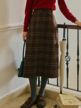 Tallulah Scottish Vintage Plaid Straight Skirt