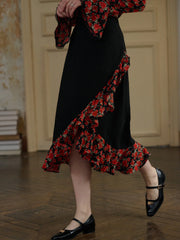 Ximena Floral Fishtail Skirt