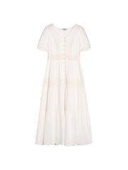 Ember V-Neck Hollow 100% Cotton Dress