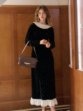 Milan Round Neck Beading Velvet Dress
