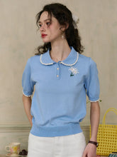 Margot Peter Pan Collar Embroidery Top