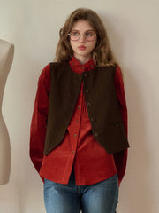 Dallas Round Neck Wool Vest