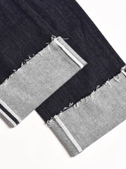 Aspen Straight-leg Cuffed Cotton Jeans