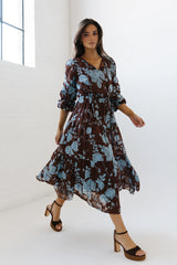 Cache Floral Midi Dress