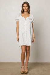 Pattie Floral Babydoll Dress in Lavender