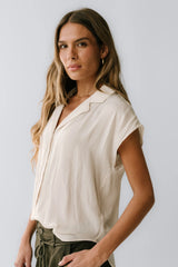 Poppy Collared Blouse in Cream