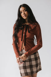 Gen Collared Top in Rust
