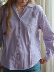 Jacqueline Skipper Collar Cotton Shirt