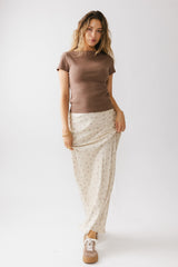 Martha Boatneck Top in Brown