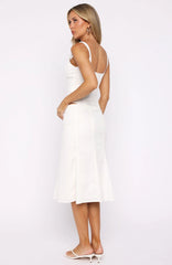 Empire Energy Midi Skirt White