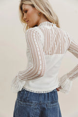 Mars Lace Top in Cream