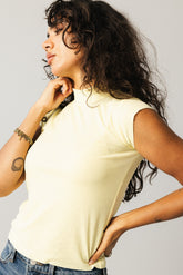 Sunny Mock Neck Top in Yellow