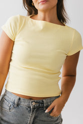 Martha Boatneck Top in Yellow