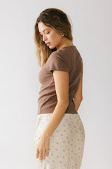 Martha Boatneck Top in Brown