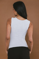 Alder Fitted Tank in Grey