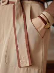 Odette Straight Khaki Midi Skirt