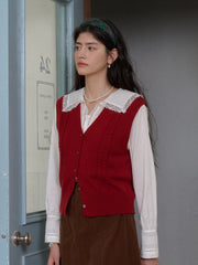 Hanna V-Neck Wool Vest