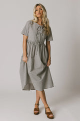 Narla Striped Maxi Dress in Navy