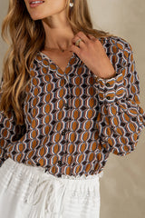 Zoie Abstract Blouse