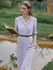 Natalie Chiffon Suit Midi Dress