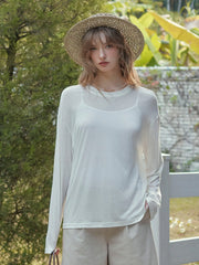 Gracelyn Round Neck Sun Protection Top