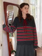 Emberlynn Round Neck Stripe Sweater