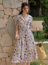 Esmeralda V-Neck Ruffle Sleeve Dress