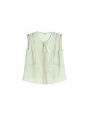 Arabella Round Neck Lyocell Sleeveless Blouse