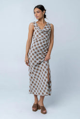Renae Plaid Maxi Dress
