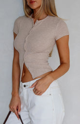 Mutual Feelings Ribbed Top Oat