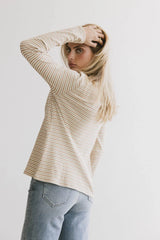 August Striped Ribbed Top