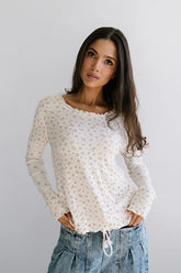 Mylo Floral Top in Blush