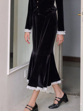 Elle Velvet Lace Fishtail Skirt