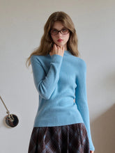 Abby Mock Neck Ribbed Sweater